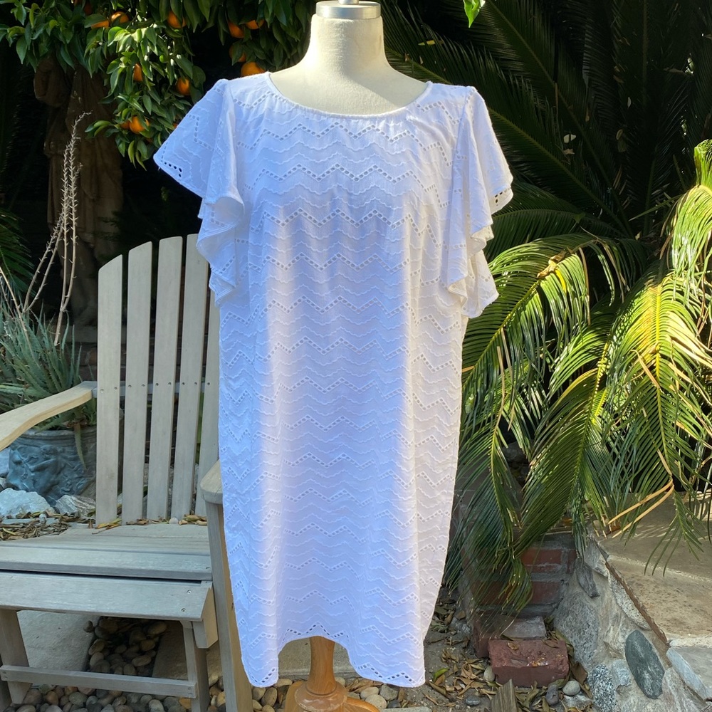 Sail to Sable White Cotton Dress - Perfect for Summer!